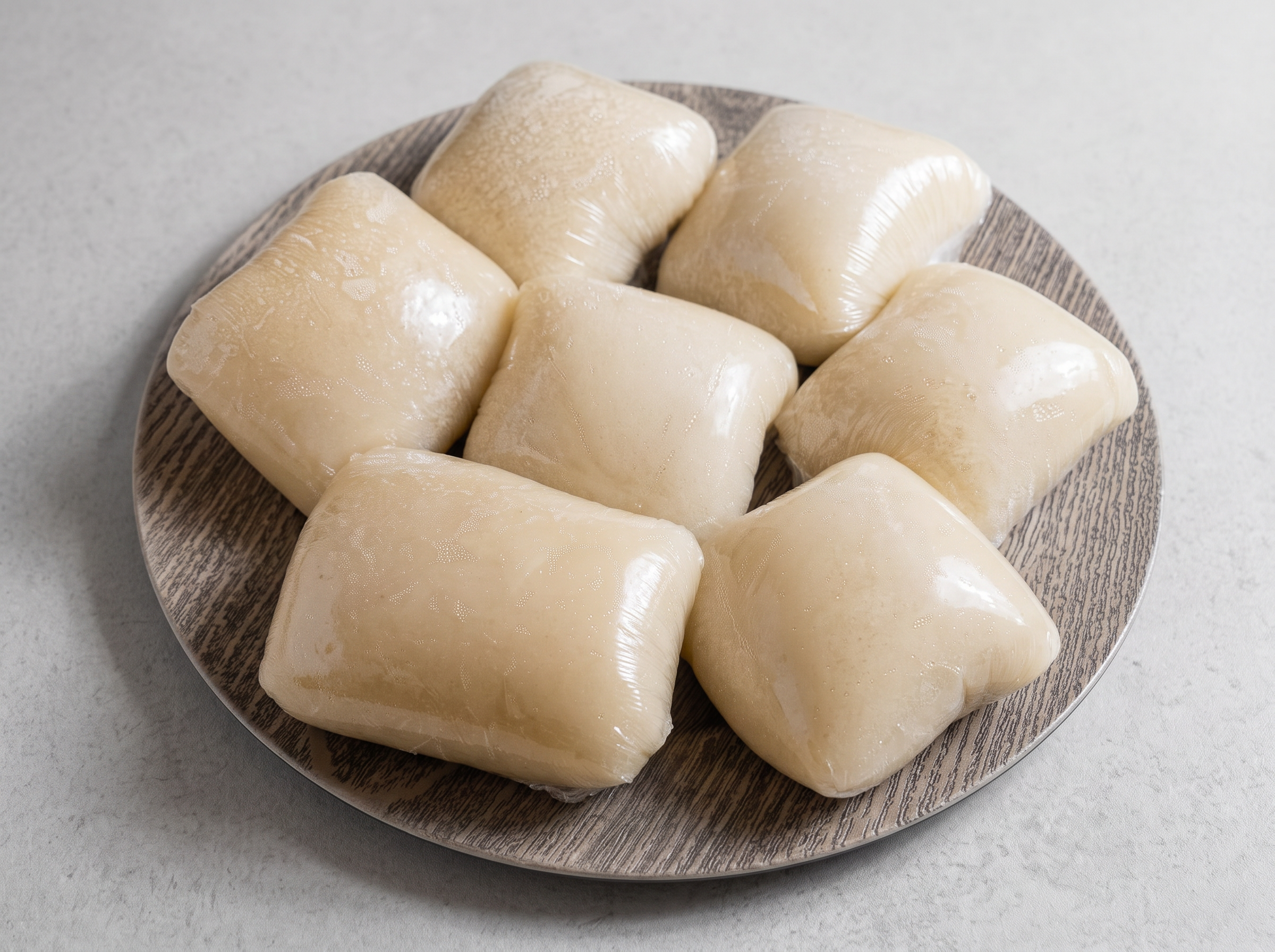 Individually wrapped fufu portions